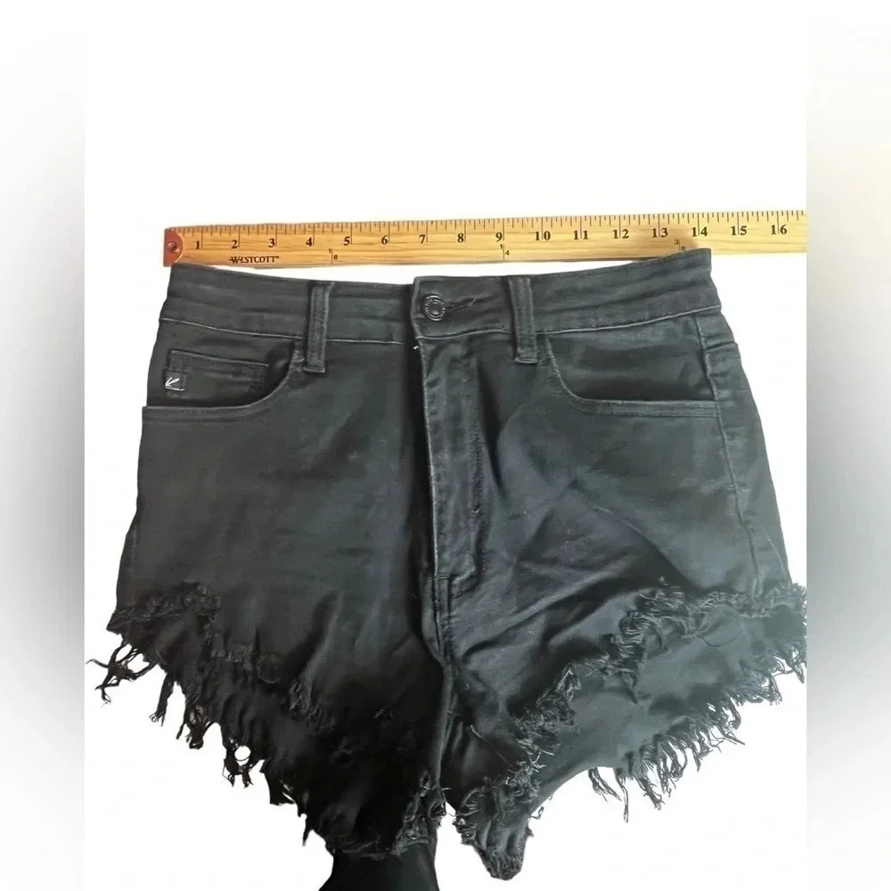KanCan 'The Estilio' Cutoff Short High Waist Boho Black Size - Picture 7 of 9